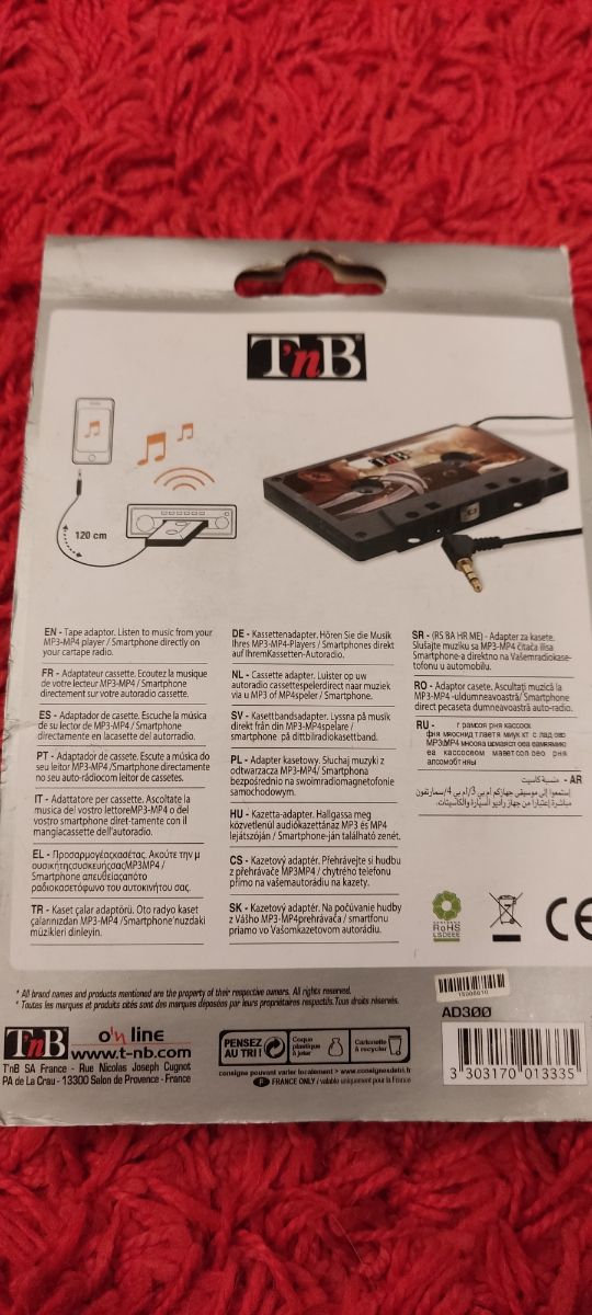 Taper adaptor adaptador cassete