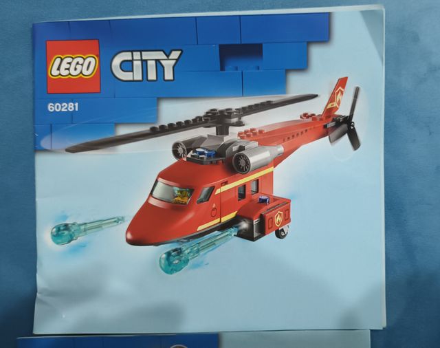 set Lego elicottero antincendio,completo,senza box