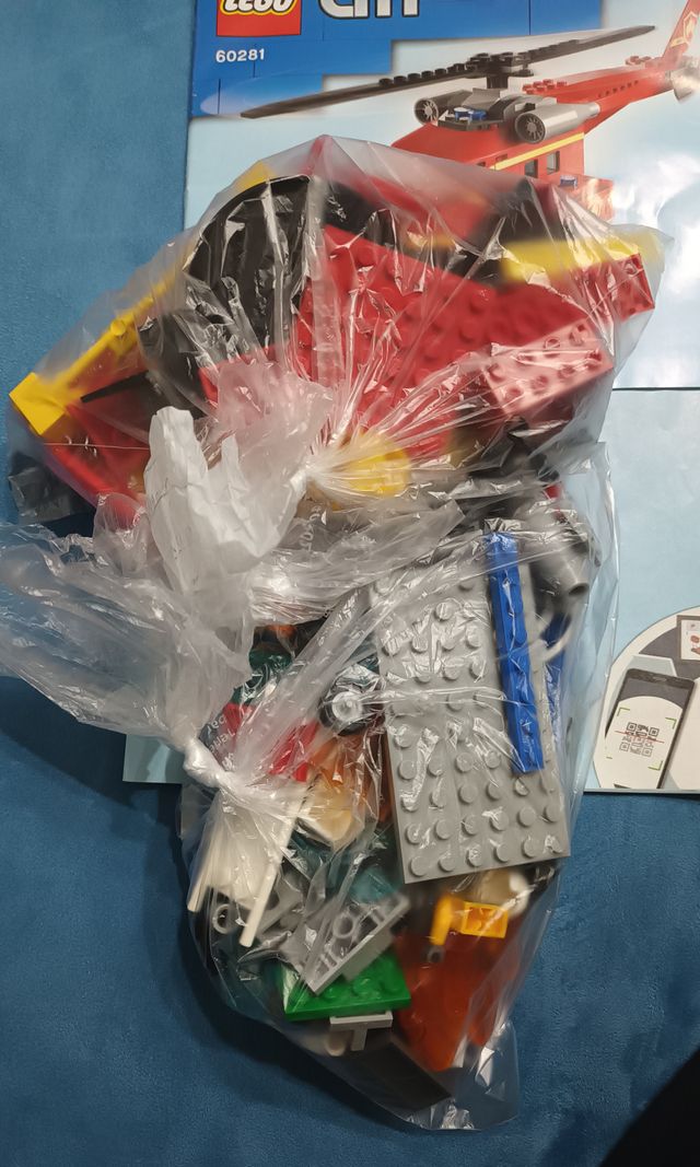 set Lego elicottero antincendio,completo,senza box