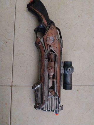 Pistola nerf 8 cañones steampunk
