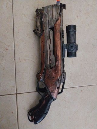 Pistola nerf 8 cañones steampunk