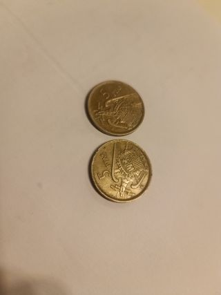 Monedas 5 pesetas franco 1957 estrella 75