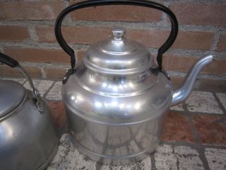  grande bollitore in alluminio vintage 