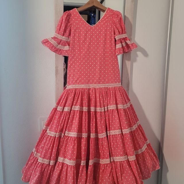 Traje flamenca 6-7 años coral