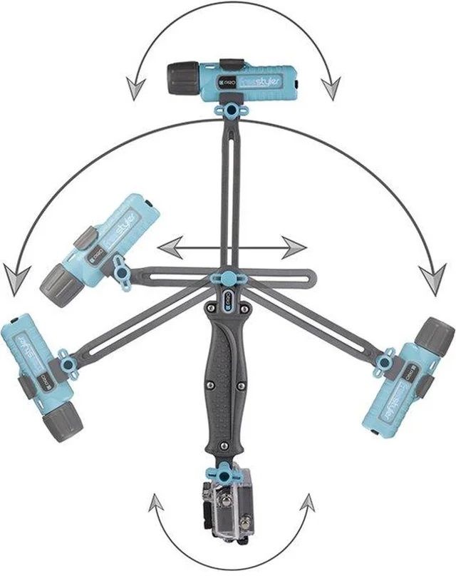 Soporte doble GoPro FreeStyler con antorcha LED