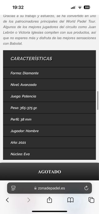 Pala de padel babolat veron 2021