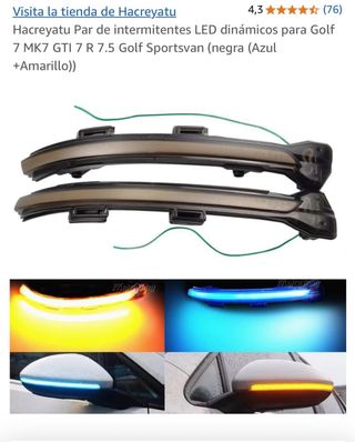 Par de intermitentes led dinamicas para VW GOLF