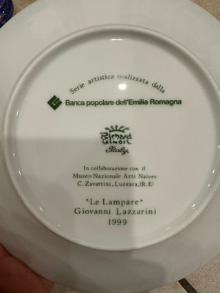 Coppia piatt Richard Ginori Bper edizione limitata