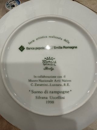 Coppia piatt Richard Ginori Bper edizione limitata