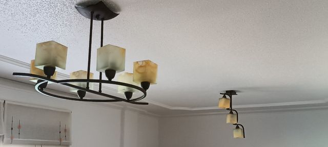 LAMPARAS TECHO FORJA Y CRISTAL