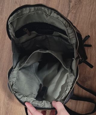 Mochila de cuero auténtico 