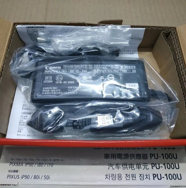 Cargador Canon PU-100 12V/24V impresora Pixma IP90