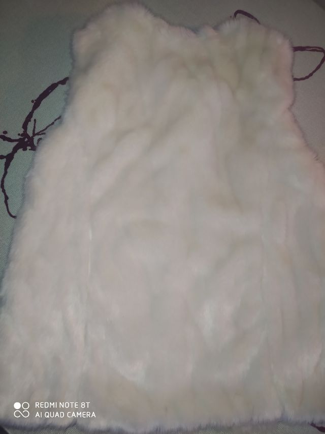 Abrigo Zara Talla 11-12 color hueso