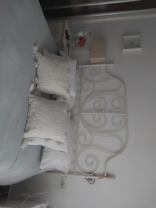 Cama hierro blanca 140x200 venta en persona
