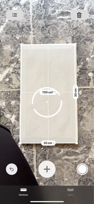 Azulejo efecto marmol biselado pieza 35x20 cm