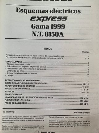 RENAULT EXPRESS MANUAL ANOMALIAS ELECTRICAS REPARA