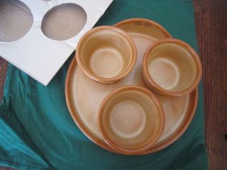 set per pinzimonio in ceramica  - 4 pezzi 