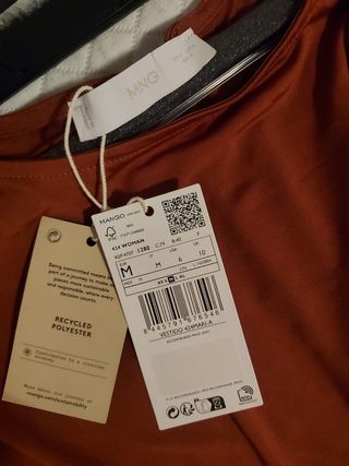 Vestido detalle drapeado (Mango)
