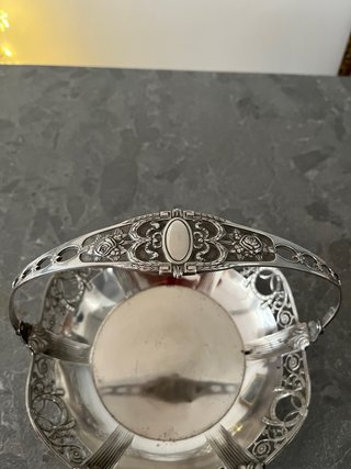 Cesta/panera de plata inglesa