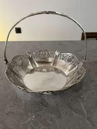 Cesta/panera de plata inglesa