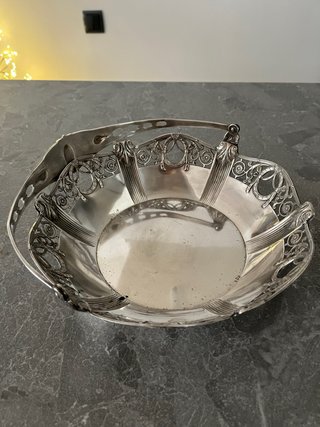 Cesta/panera de plata inglesa
