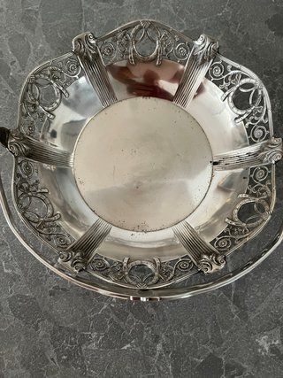 Cesta/panera de plata inglesa