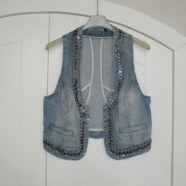 gilet smanicato donna tg.M in jeans