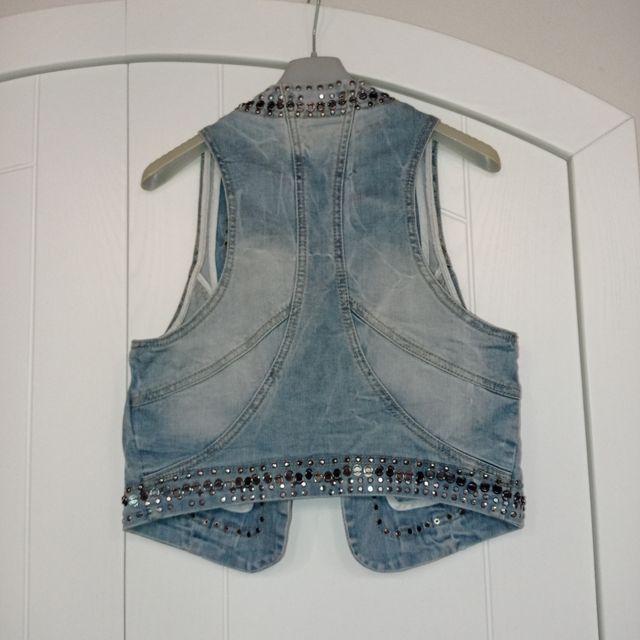 gilet smanicato donna tg.M in jeans