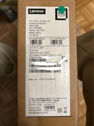 Lenovo IdeaPad Gaming 3 15IAH7