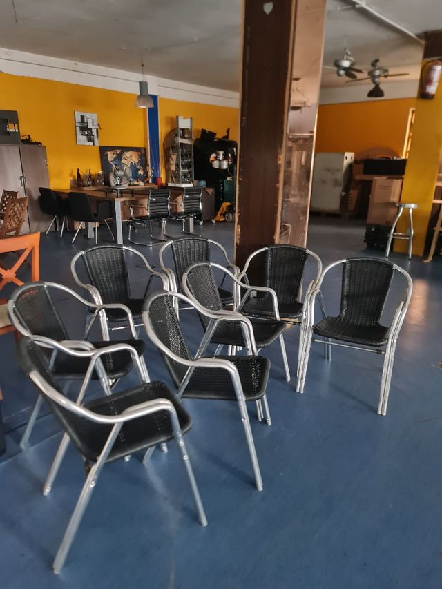 Silla terraza exterior negras