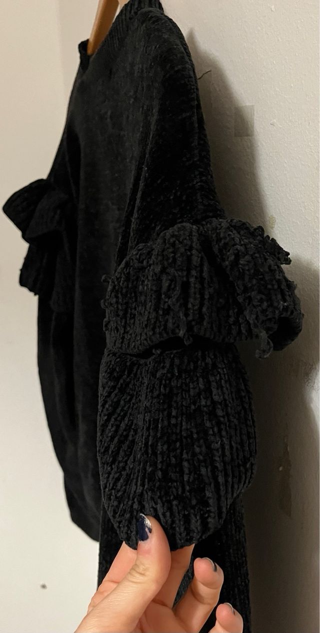 Jersey negro chenilla