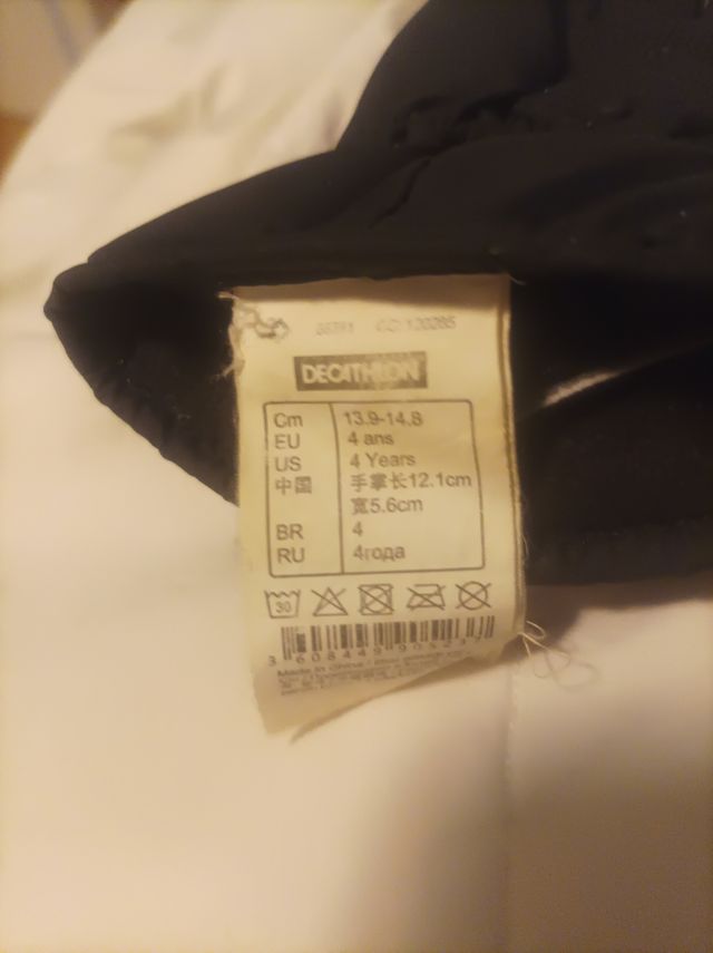 Guantes talla 4 años