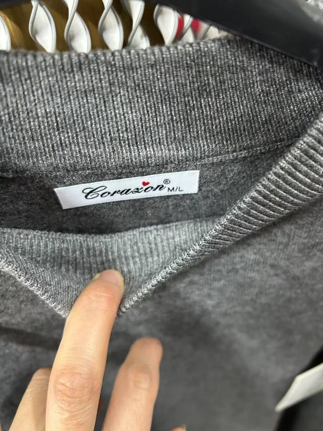 Jersey largo mujer en gris y beige M/L Y L/XL