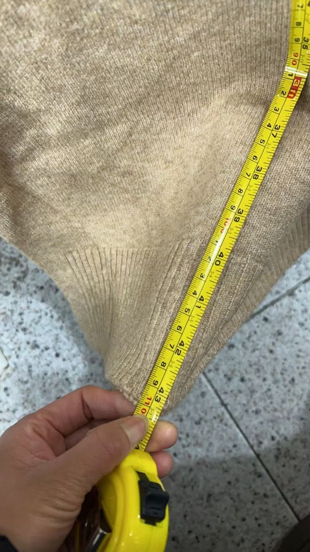 Jersey largo mujer en gris y beige M/L Y L/XL