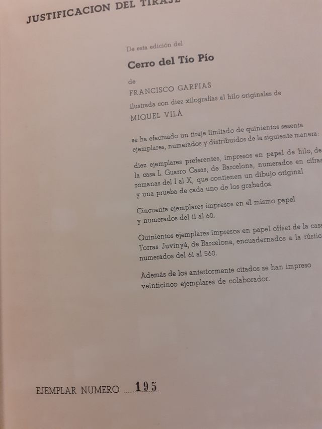 Garfias-Vilà, Xilografías ed. numerada