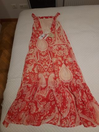 Vestido estampado espalda abierta (Mango