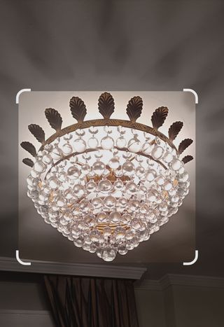 Lampara grande cristales redondos