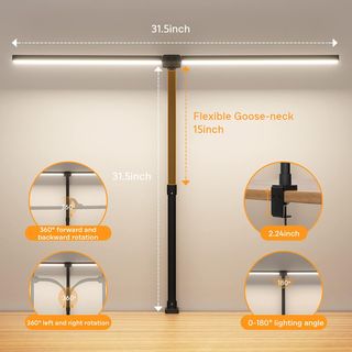 Lámpara escritorio led flexible 100 mods 24w 80cm