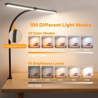 Lámpara escritorio led flexible 100 mods 24w 80cm