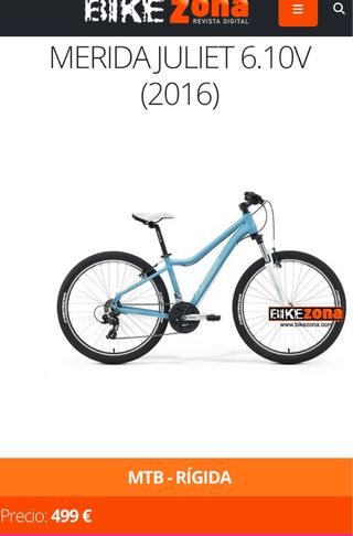 BICICLETA MERIDA JULIET 6.10