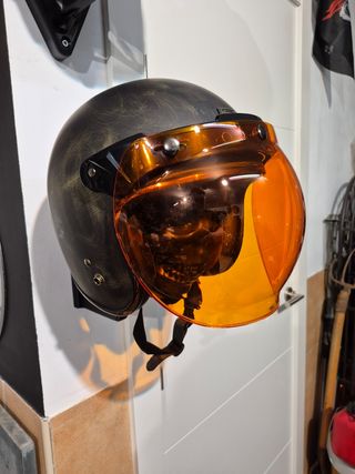 Soporte casco moto perchero 