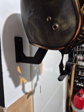 Soporte casco moto perchero 