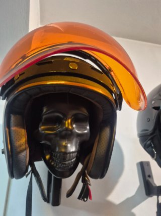 Soporte casco moto perchero