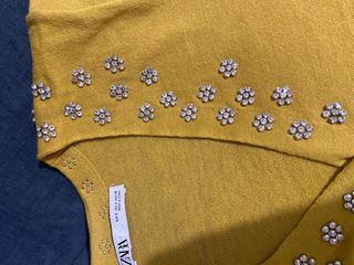 Cardigan punto abalorios Zara