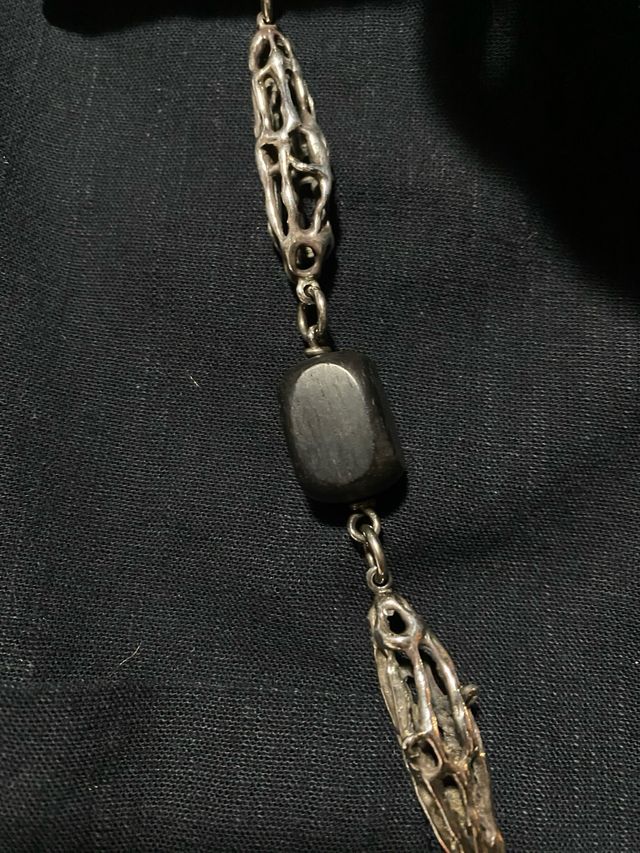 Collar Presmanes Joyeros plata marfil y ebano.