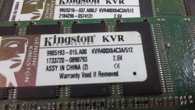RAM DDR KINGSTON KVR400X64C3A/512 (4 MOD de 512MG)