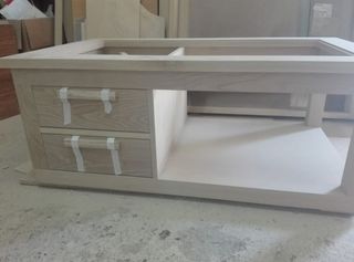 Mesa de centro elevable,madera de roble.