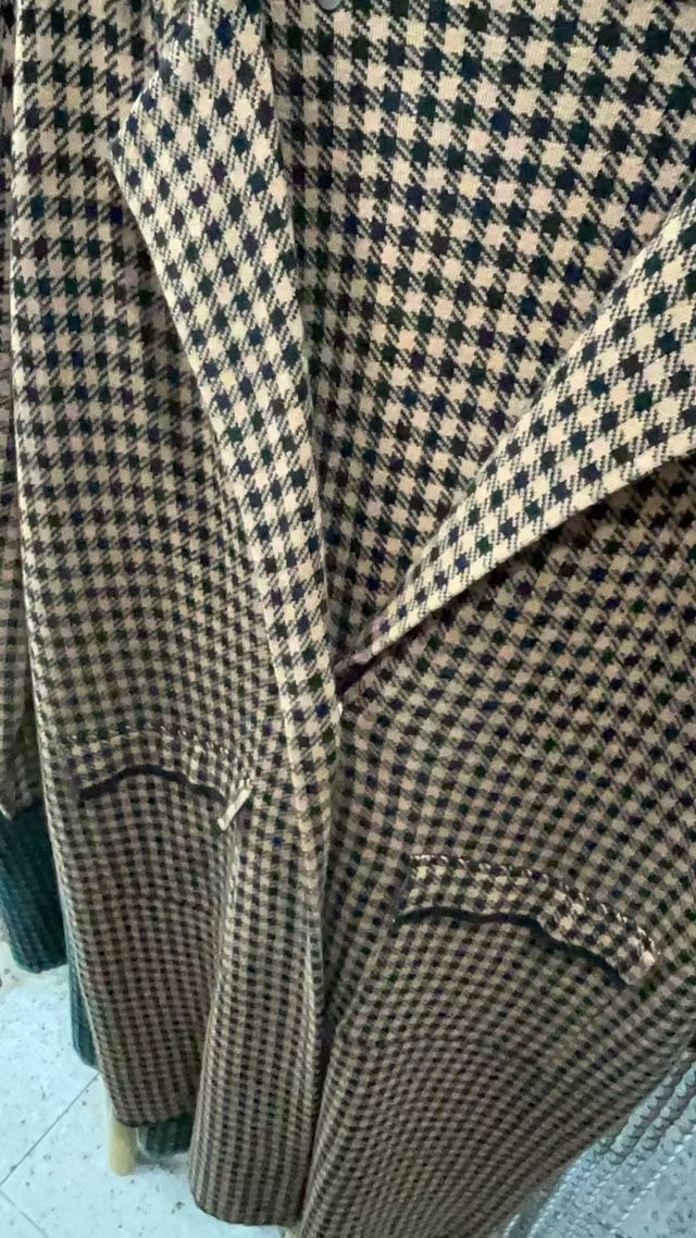 Gabardina de cuadros caliente mujer