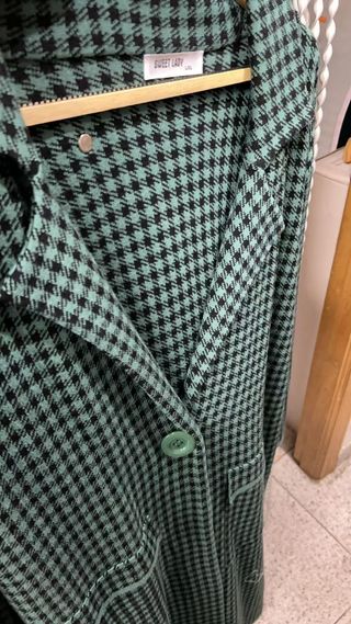 Gabardina de cuadros caliente mujer