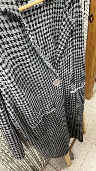 Gabardina de cuadros caliente mujer